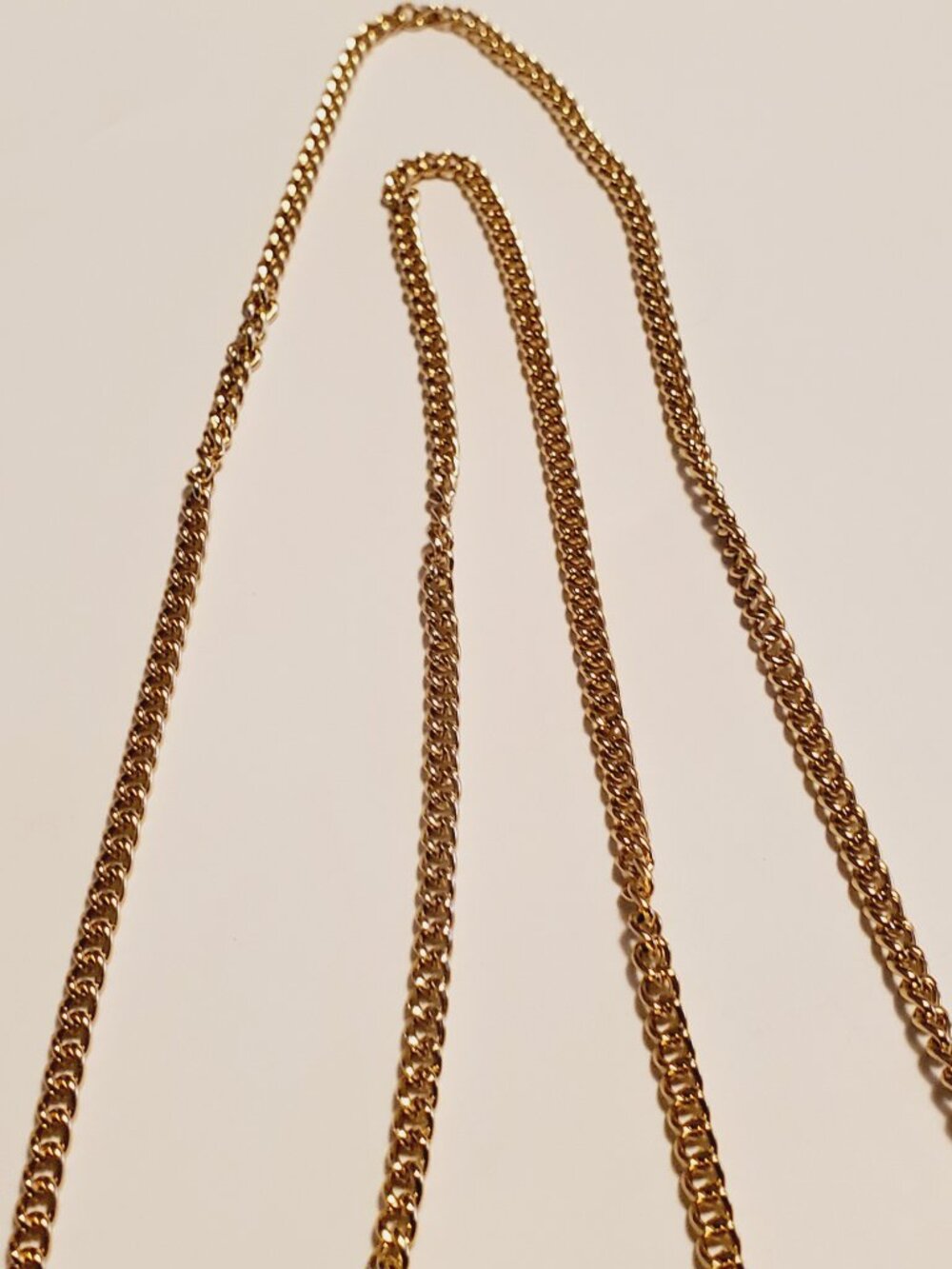1 Gold double chain necklaces, item # A-2352, . wt. 10 grams. - Picture 6 of 7